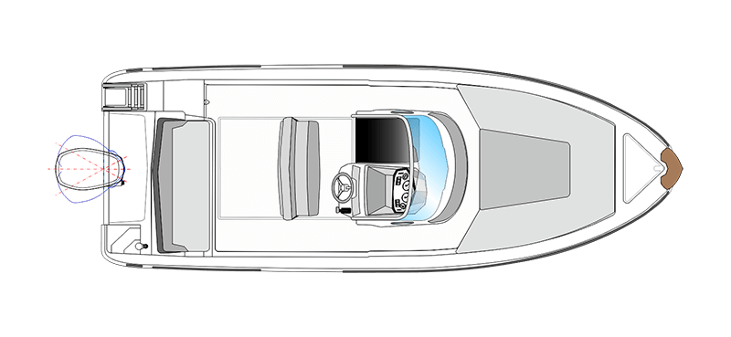 Ranieri Voyager 23 S - Boat Plan - Como Blue Lake Boat Tours and Boat Rental